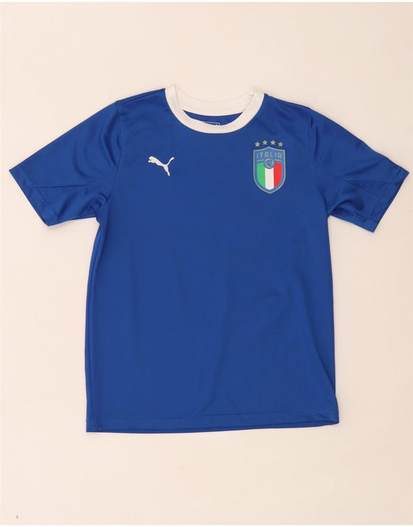 Puma Boys Italia Camiseta Top 11-12 años Azul Colorblock