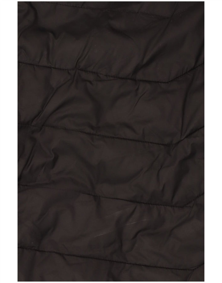 ZARA Hombre Chaqueta Acolchada Con Capucha UK 36 Small Negro
