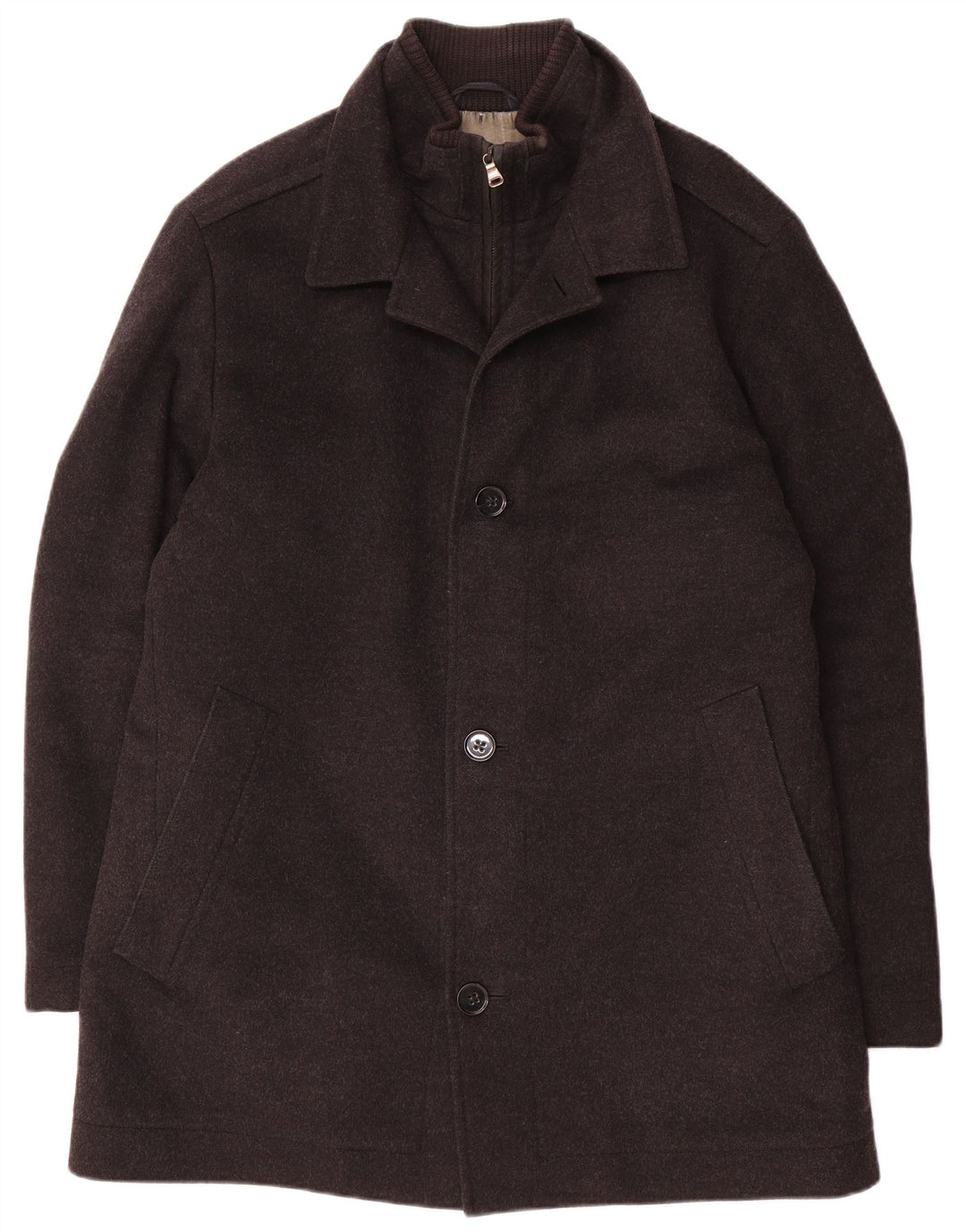 Hugo Boss Abrigo para hombre EU 52 XL Lana gris