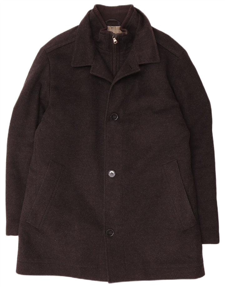 Hugo Boss Abrigo para hombre EU 52 XL Lana gris