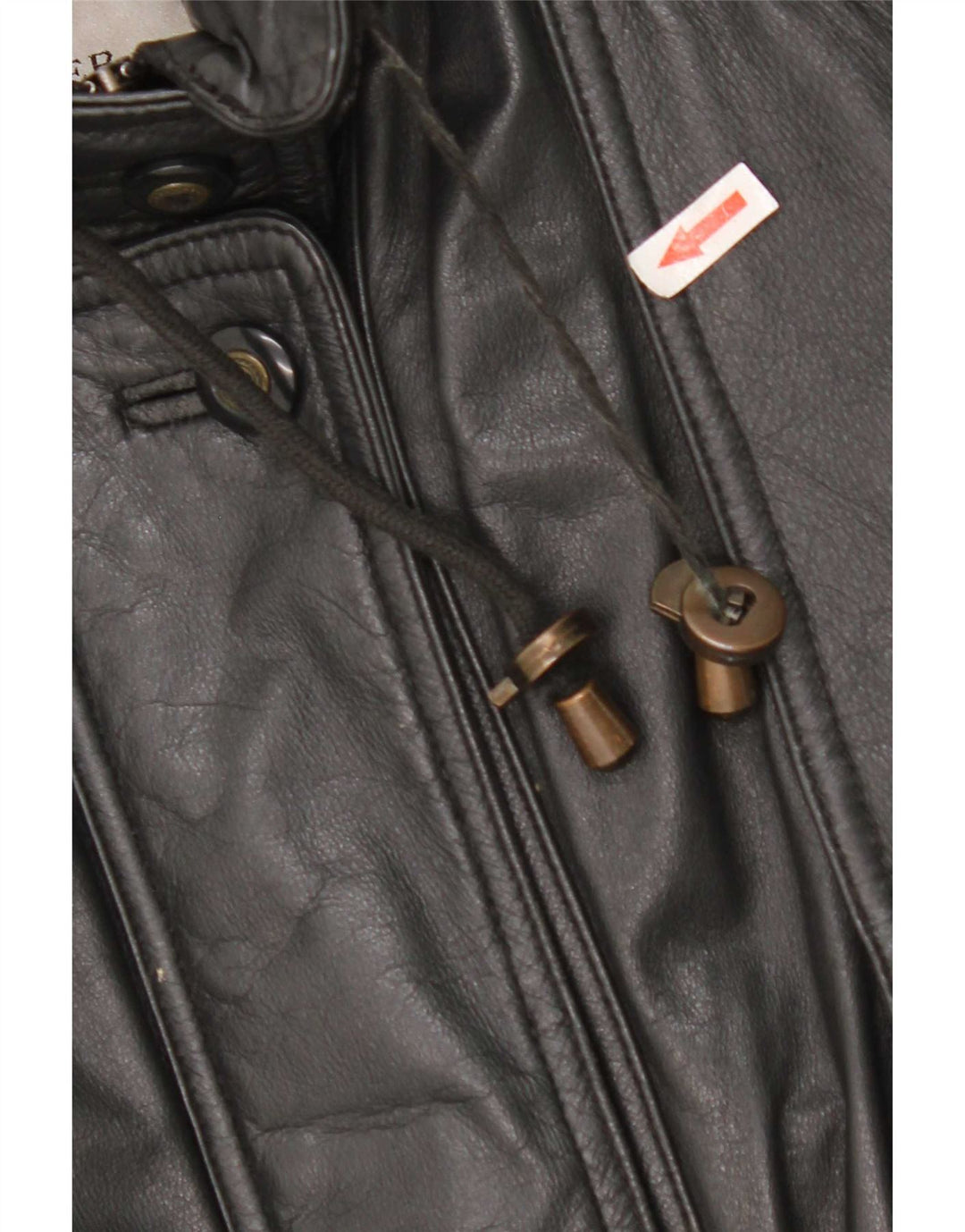 Abrigo de cuero extragrande para mujer Yorn EU 40 Medium Black