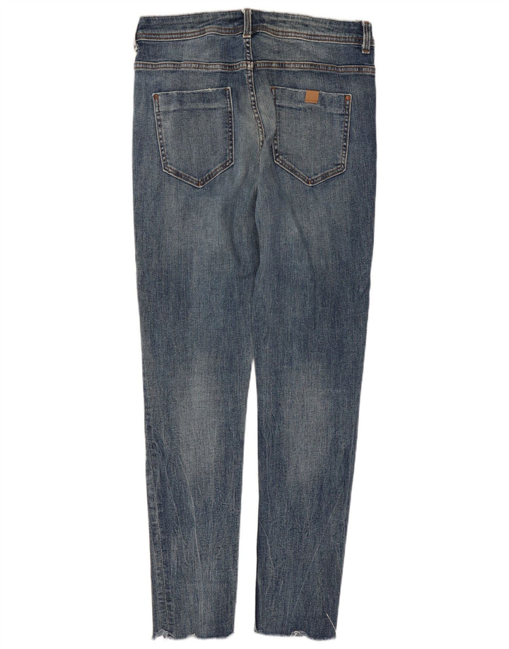 Zara Jeans Ajustados Desgastados para Mujer EU 40 Medium W30 L28 Azul