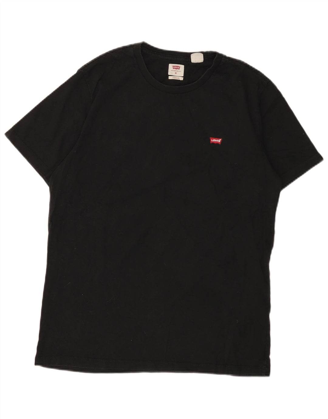 LEVI'S Camiseta de ajuste estándar para hombre, talla mediana, algodón negro