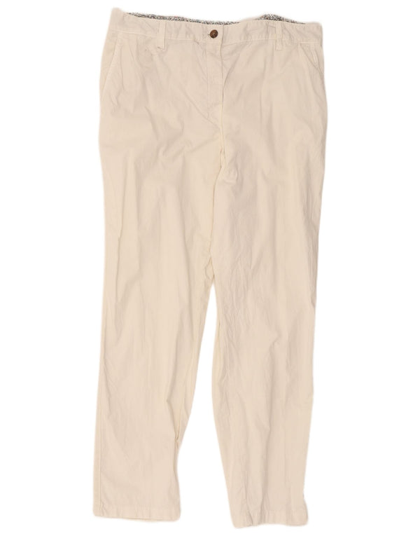 Marks & Spencer Pantalones chinos rectos para mujer UK 40 Large W36 L29 Blanco