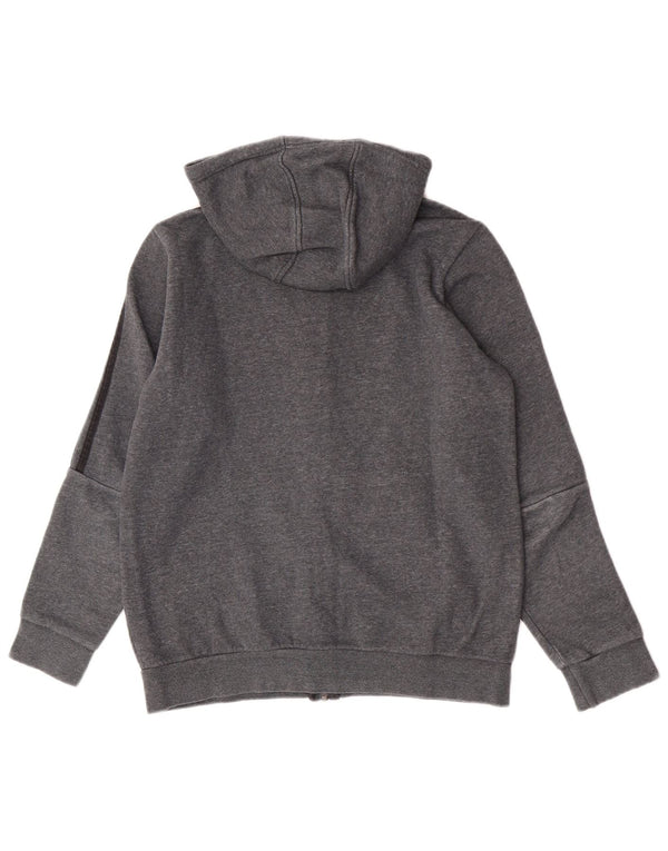 Adidas Sudadera con capucha y cremallera para niños 13-14 años Algodón moteado gris