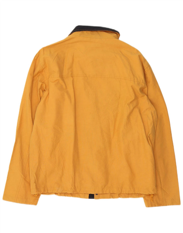 Chaqueta de lluvia vintage para hombre Reino Unido 42 XL Nylon amarillo