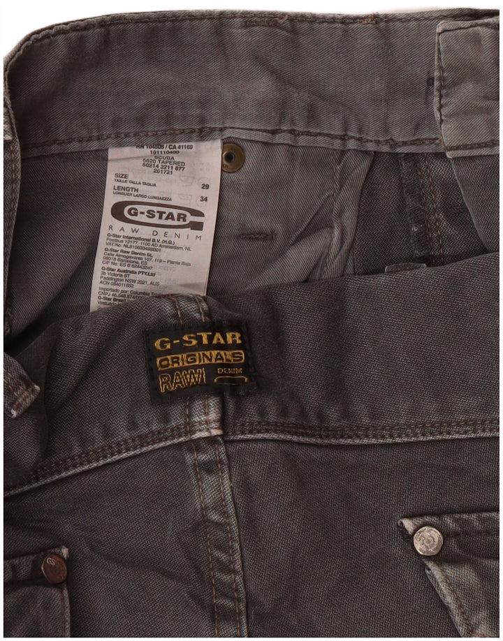G-Star Hombre Pantalones Cargo Rectos W29 L30 Algodón Gris