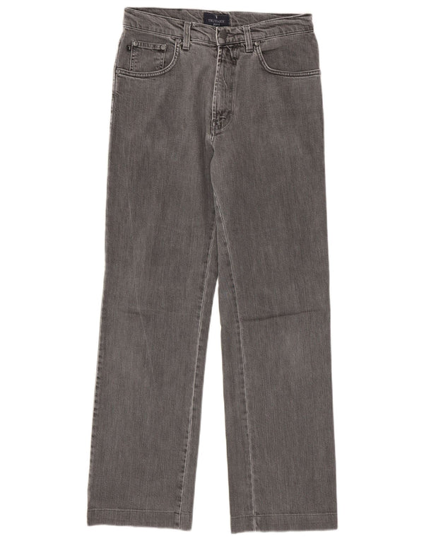 Trussardi Mens Straight Jeans W30 L30 Grey Cotton