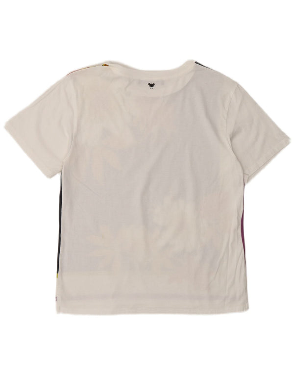 Max Mara Camiseta de fin de semana para mujer Top UK 10 Small White Floral