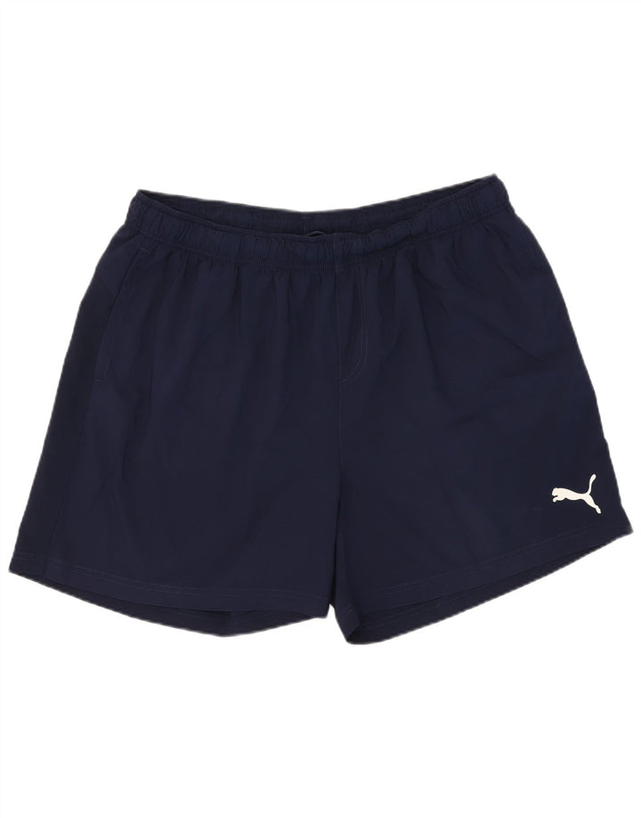 Puma Pantalones cortos deportivos para hombre 2XL Azul marino