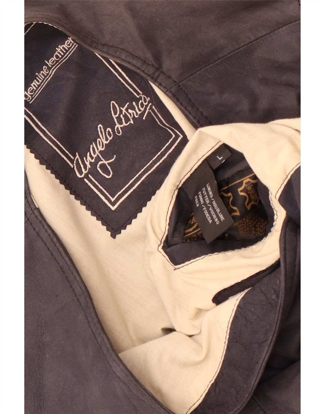 Angelo Litrico Chaleco de cuero para hombre grande cuero gris