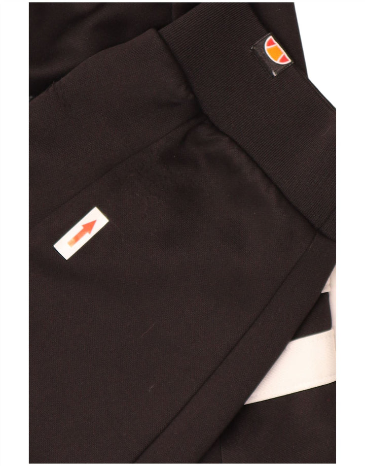 ELLESSE Hombre Pantalones De Chándal Joggers Small Negro Colorblock Poliéster