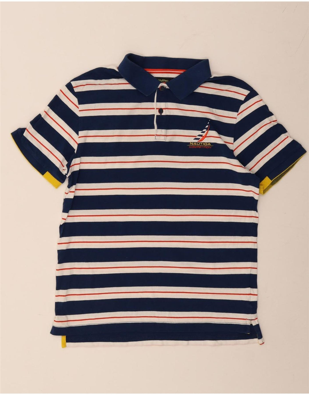 NAUTICA Polo Hombre Algodón Rayas Azul Marino Mediano