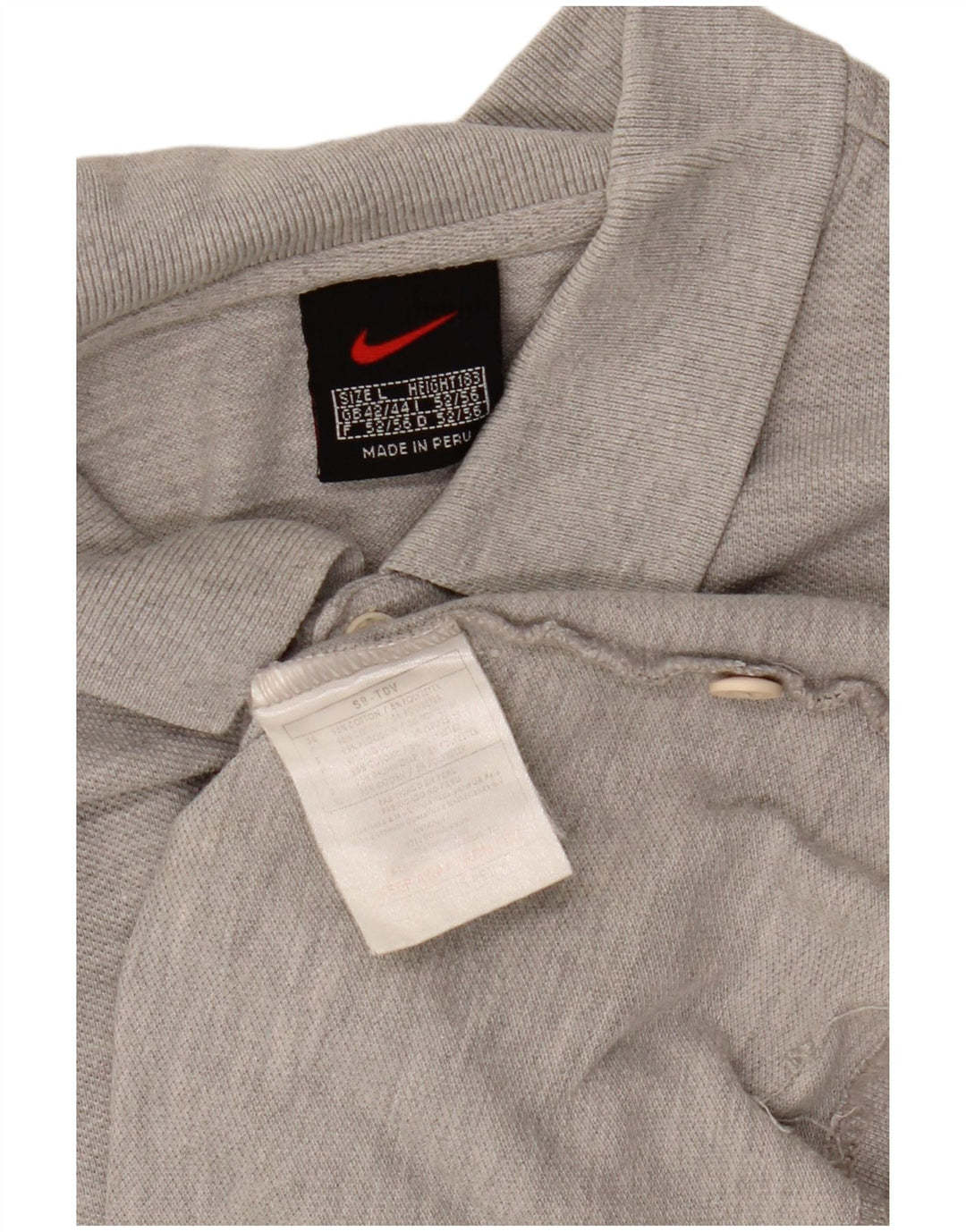 Nike Polo para hombre UK 44/46 Grande Gris Algodón