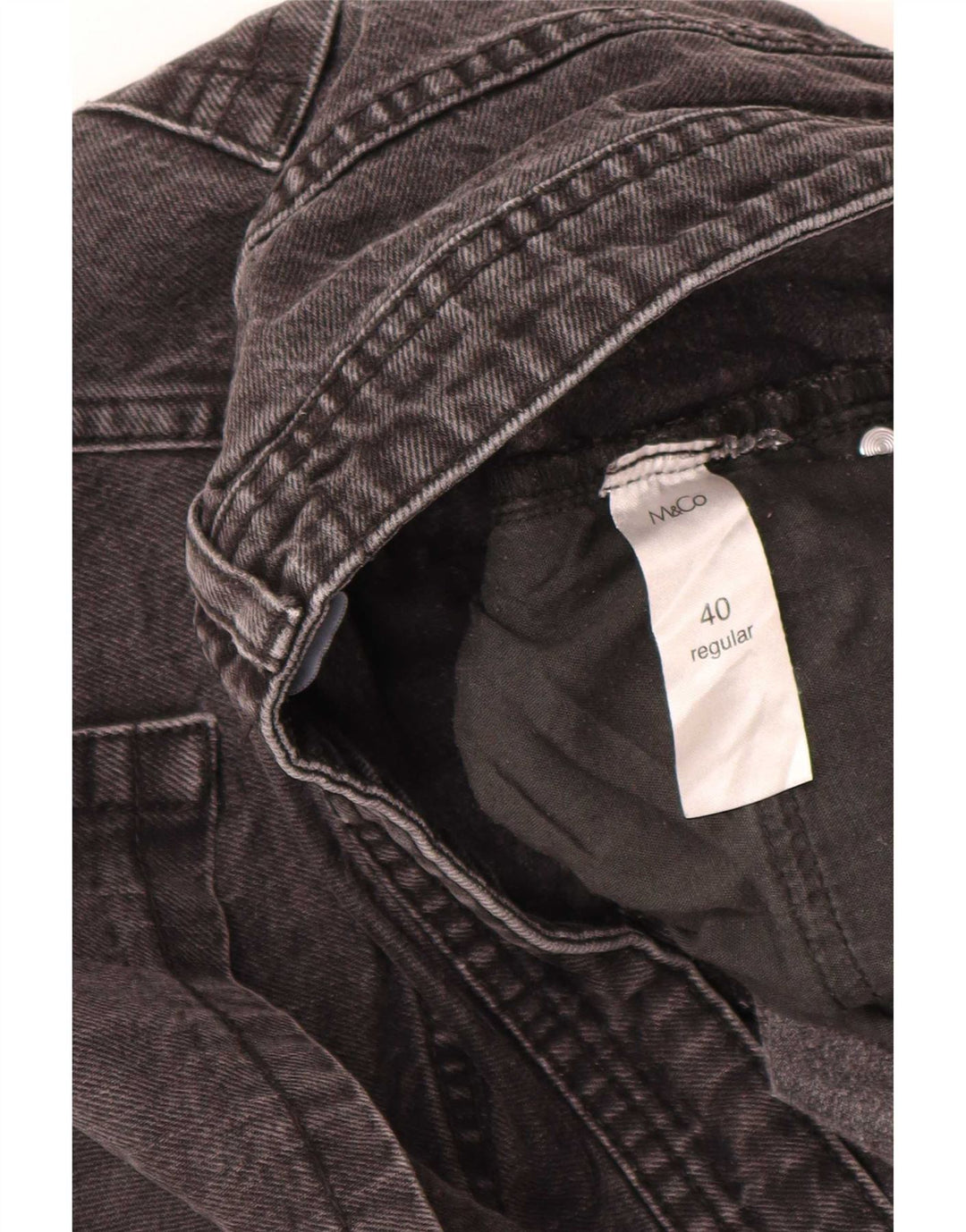 Vaqueros rectos regulares para hombre M&Co W40 L29 Algodón gris