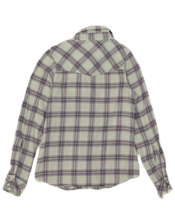 Camisa de franela para mujer Animal UK 6 XS Algodón a cuadros verdes