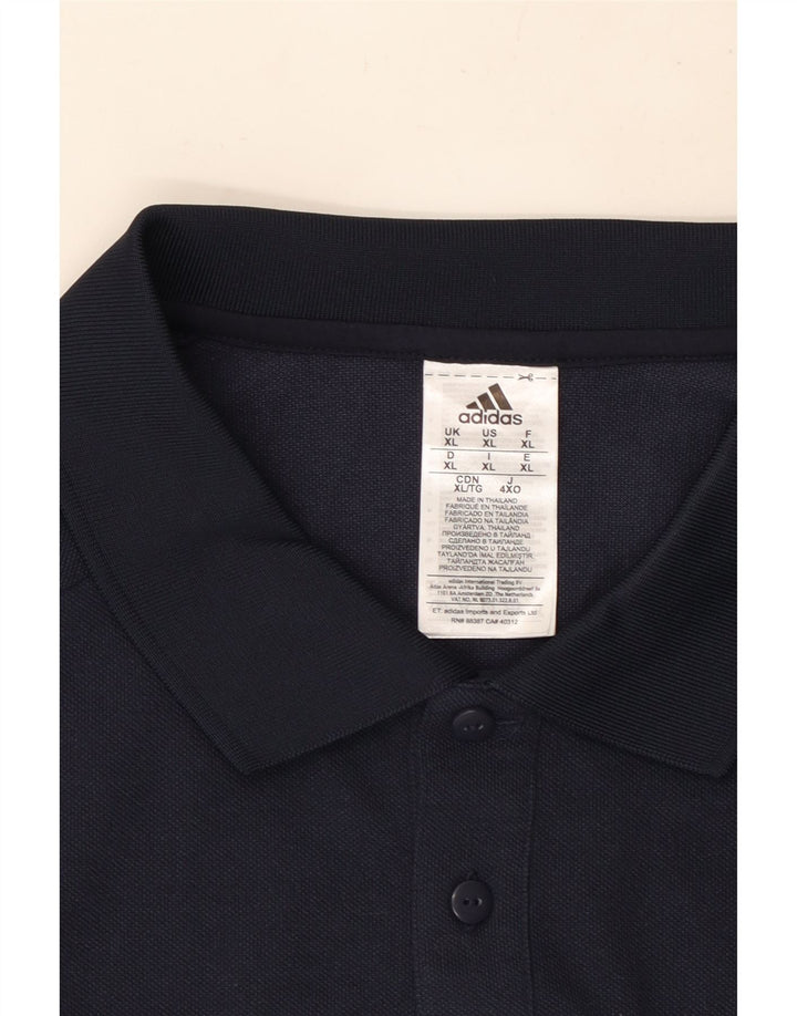 Polo ADIDAS Hombre XL Algodón Rayas Azul Marino