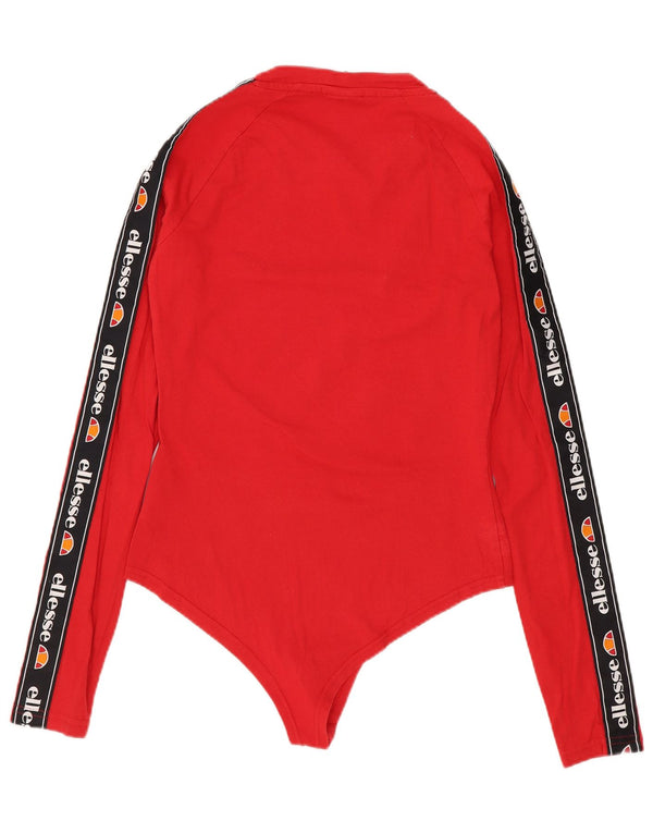 Body gráfico para mujer Ellesse UK 40 Small Rojo Colorblock Algodón
