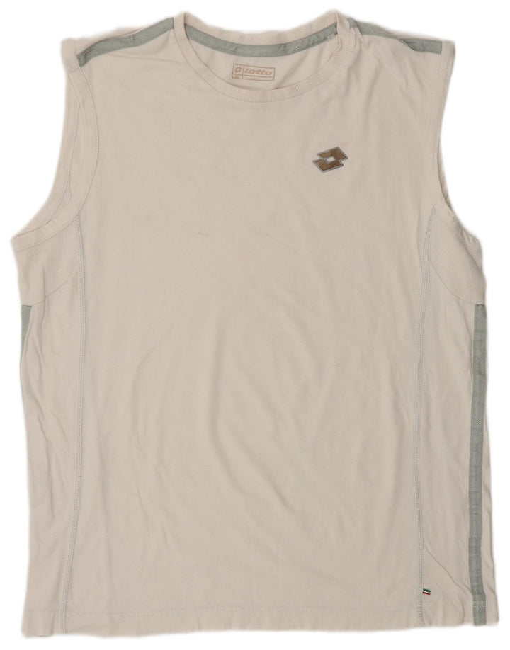 LOTTO Camiseta sin mangas para hombre XL Blanco