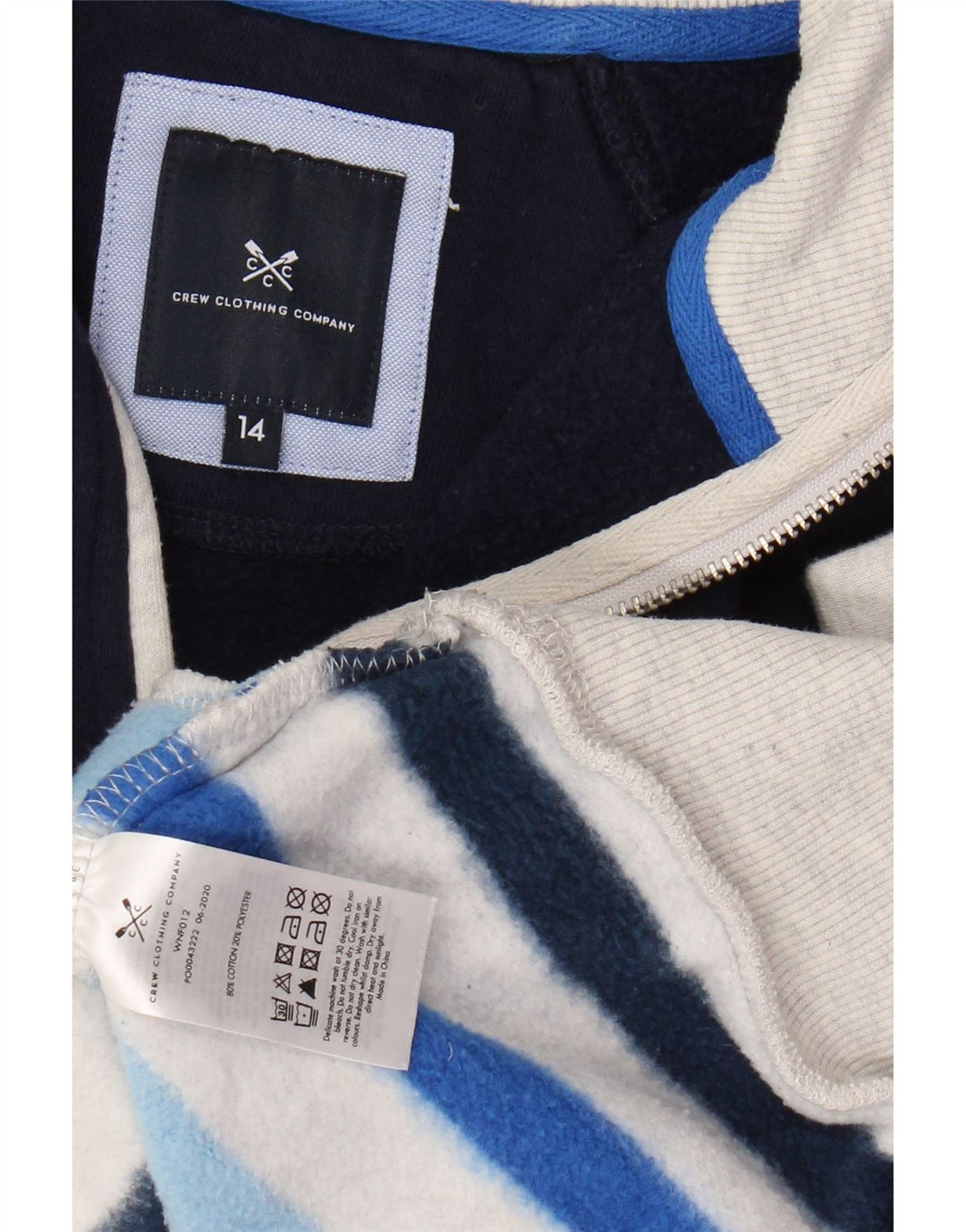 CREW CLOTHING Sudadera para mujer Jumper UK 40 Grande Multicolor Rayas