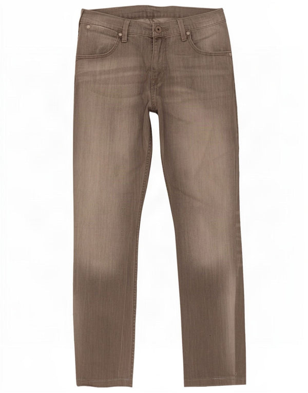 Vaqueros rectos Levi's para hombre W29 L32 Algodón gris