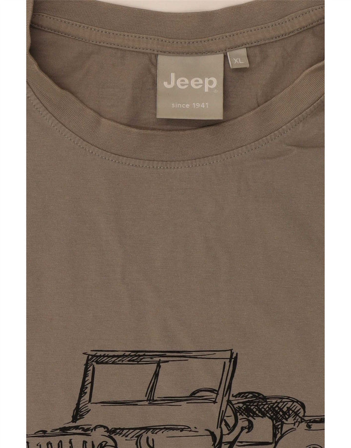 Jeep Camiseta gráfica para hombre Top XL Gris
