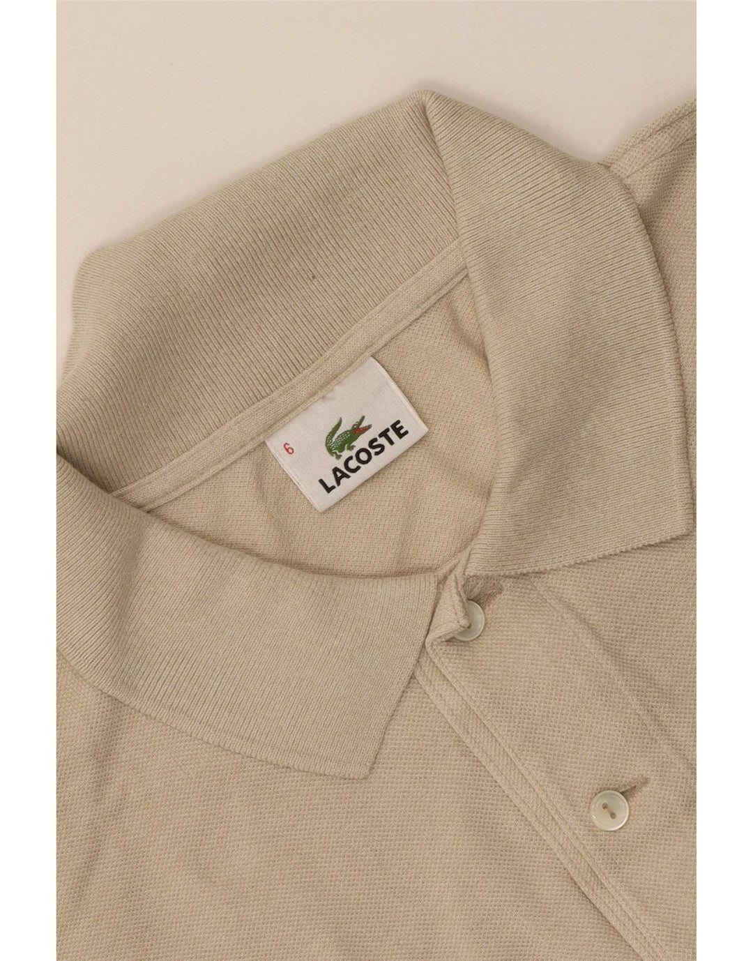 Polo Lacoste Hombre Talla 6 XL Beige