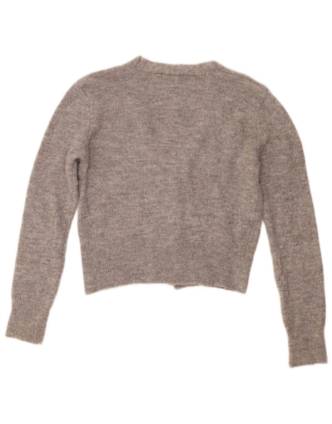 Zara Mujer Crop Cardigan Suéter UK 44 Gris Medio