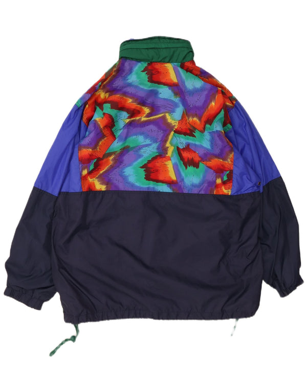 VINTAGE Chaqueta Anorak holgada para hombre Reino Unido 40 Bloque de color multicolor grande