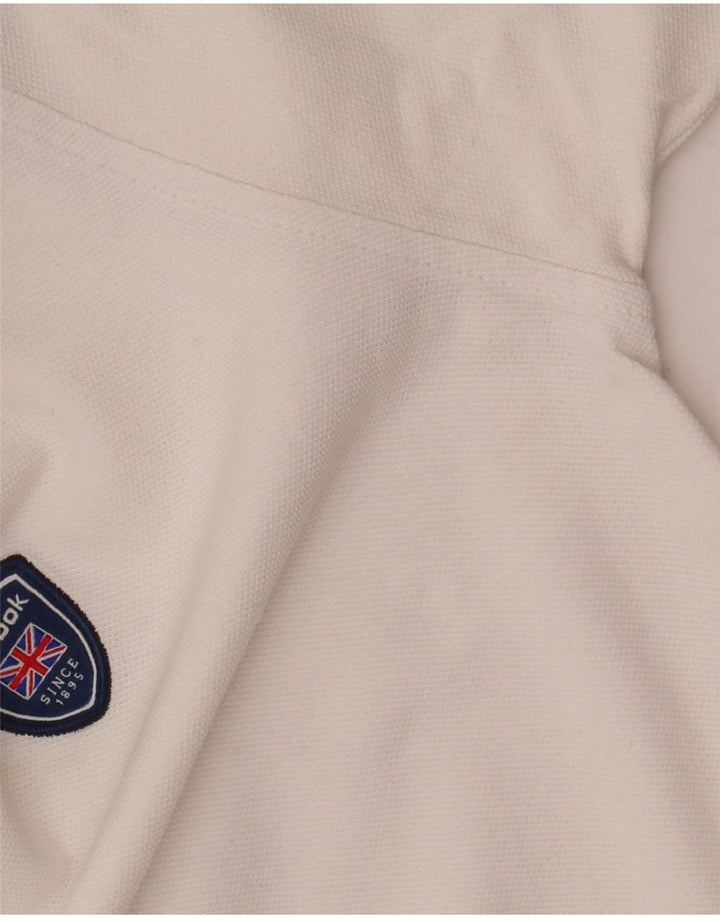 Polo Reebok Hombre Grande Blanco Algodón