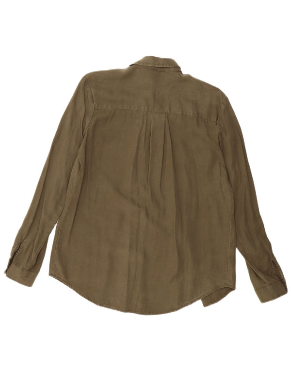 Zara Camisa Militar Mujer UK 6 XS Caqui