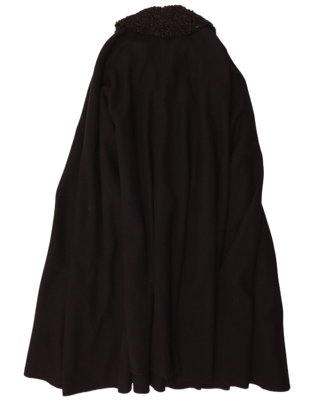 Vintage Mujer Poncho Abrigo Un Tamaño Negro