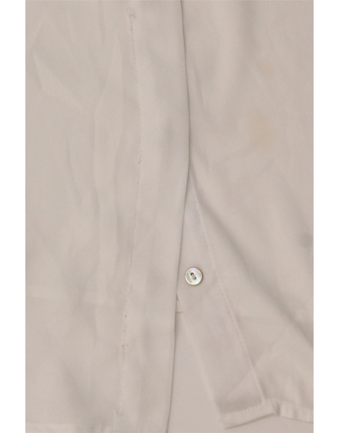 Zara Blusa Camisa Manga 3/4 Mujer UK 44 Mediano Blanco Poliéster