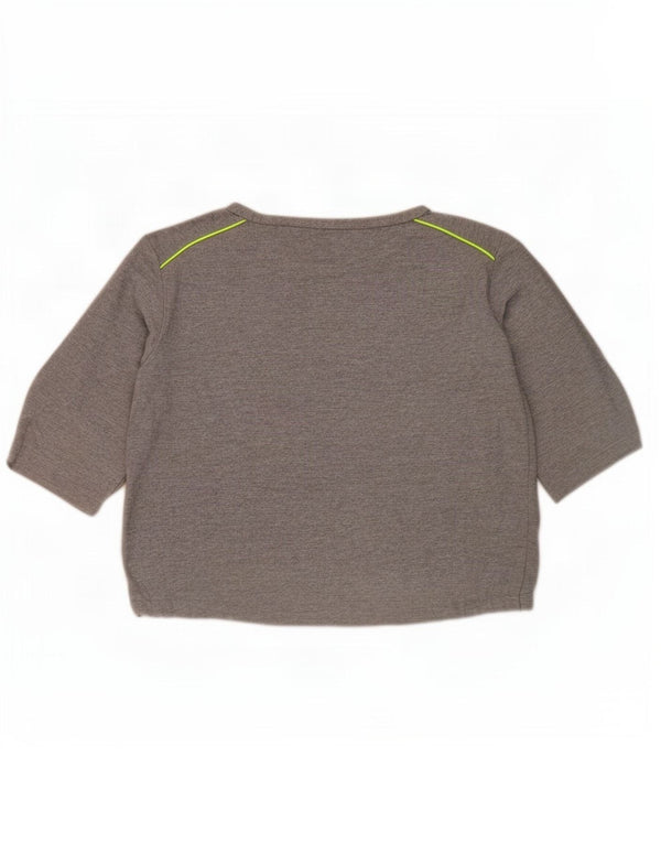 Zara Mujer Sudadera Manga 3/4 Jersey UK 44 Gris Medio