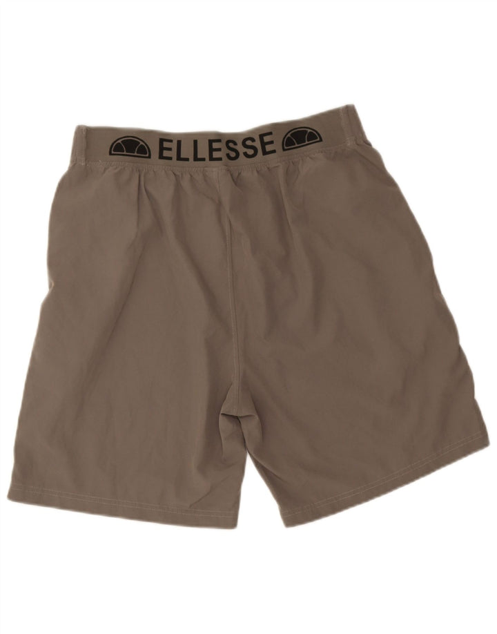 Ellesse Mens Graphic Sport Shorts Grande Gris Poliéster