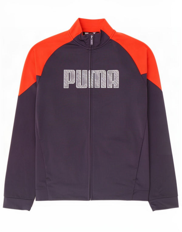 Puma - Chaqueta de chándal con gráfico para niño, 15-16 años, color azul marino