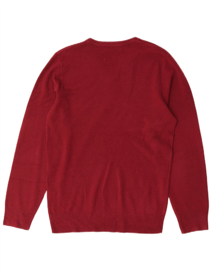 Marks & Spencer Suéter Azul Harbor con Cuello en V para Hombre Acrílico Rojo Pequeño