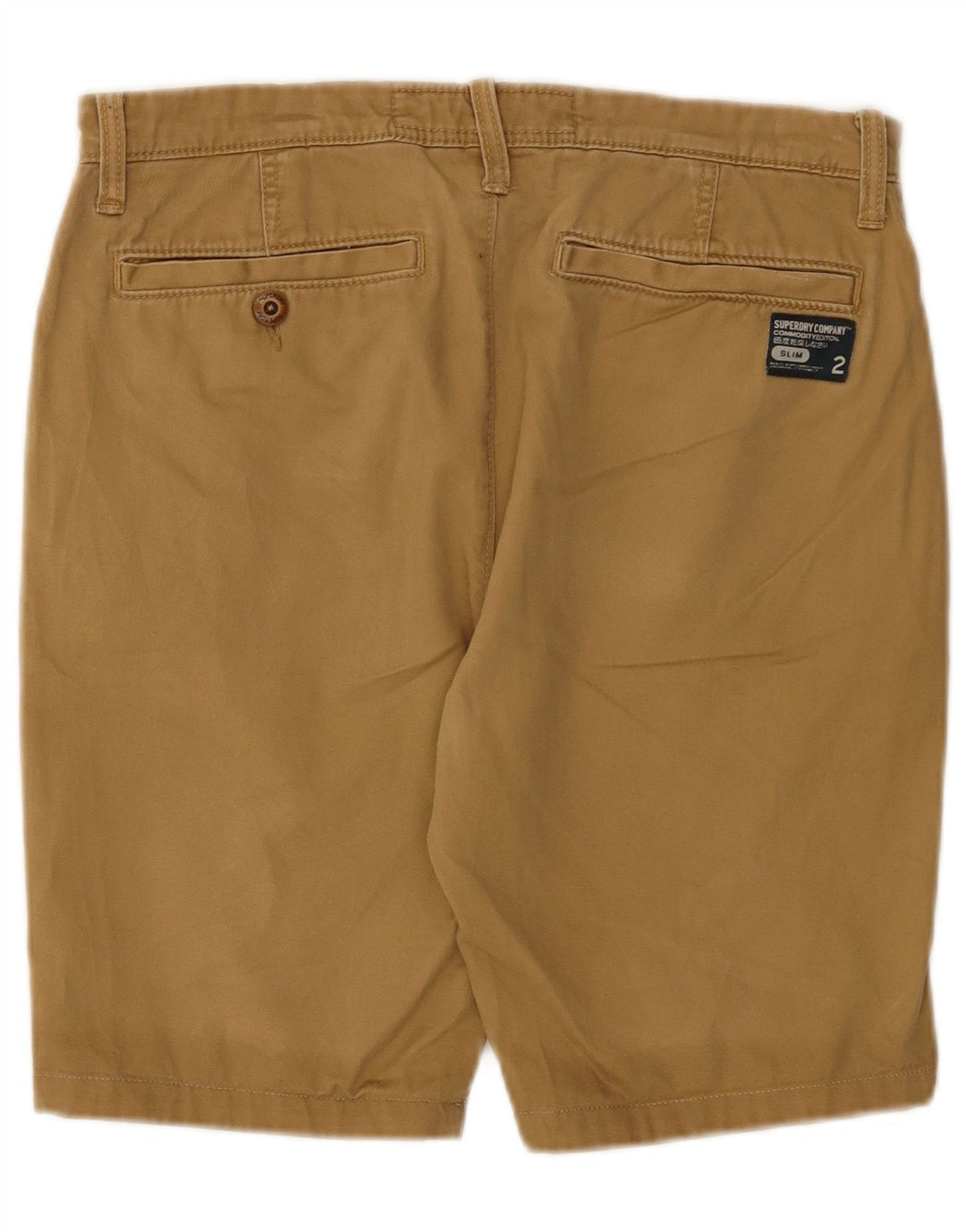 Superdry Chinos Cortos Para Hombre Medium W32 Algodón Beige