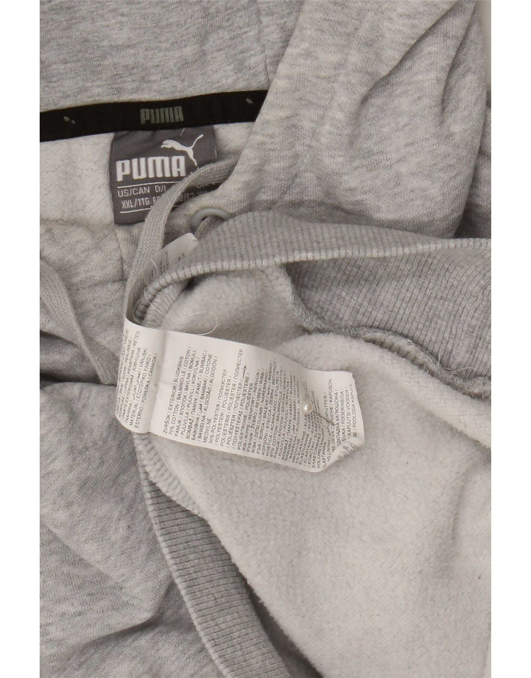Puma - Sudadera con capucha para hombre, talla 2XL, algodón gris