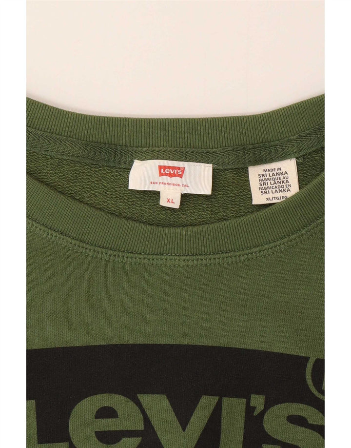Levi's - Sudadera gráfica para mujer, talla 40, XL, color verde
