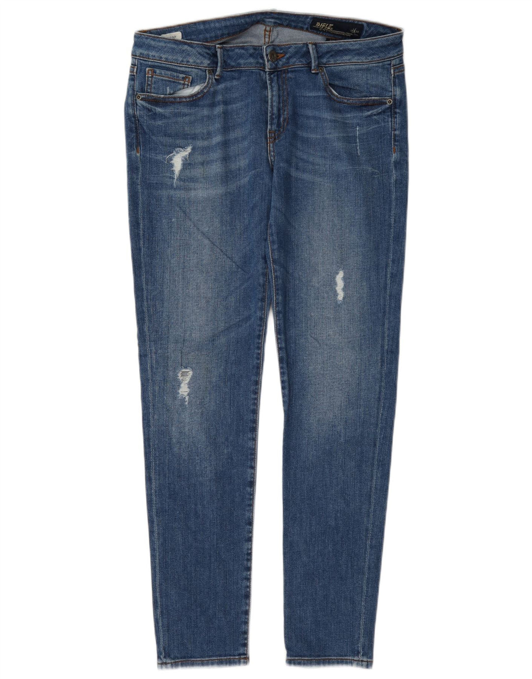 Vaqueros pitillo desgastados para mujer Rifle W31 L29 Azul