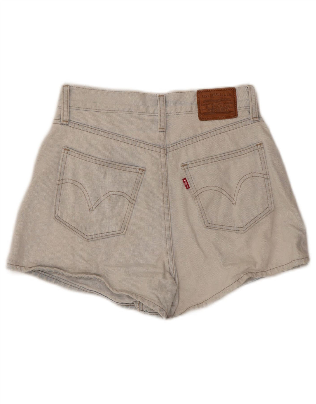 LEVI'S Pantalones cortos vaqueros de cintura alta para mujer W25 XS Algodón azul