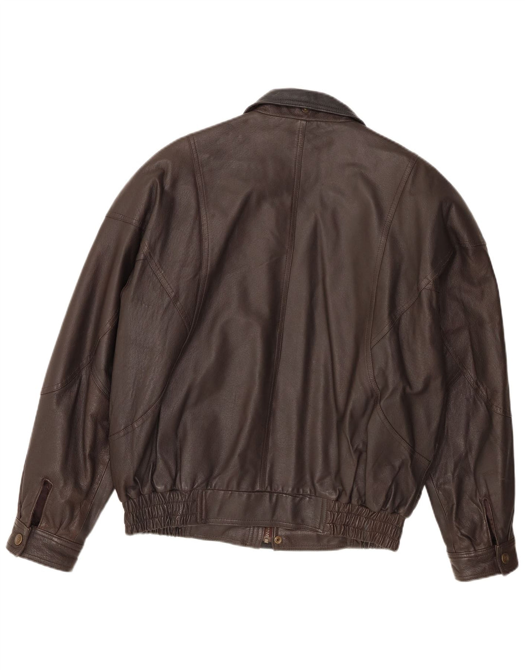 Fatigue Chaqueta de cuero para hombre UK 38 Cuero marrón medio