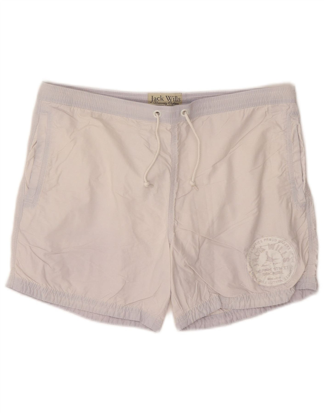 Jack Wills Bañador con estampado gráfico para hombre, talla pequeña, de algodón azul
