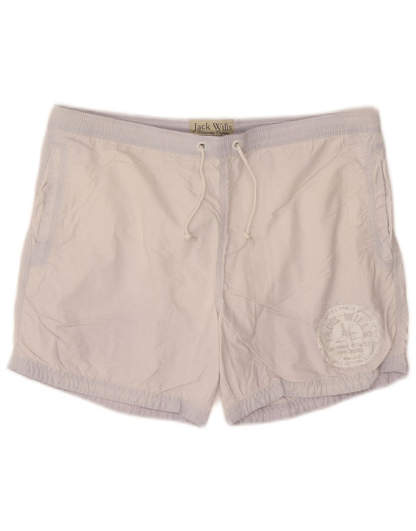Jack Wills Bañador con estampado gráfico para hombre, talla pequeña, de algodón azul