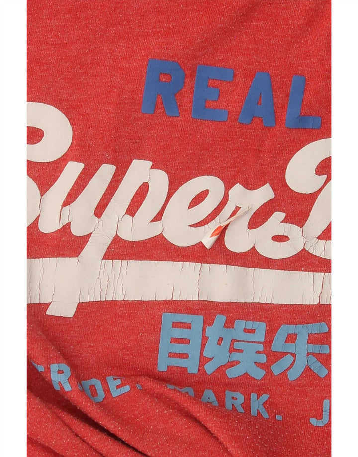 Superdry Camiseta con gráfico para hombre, talla grande, poliéster rojo