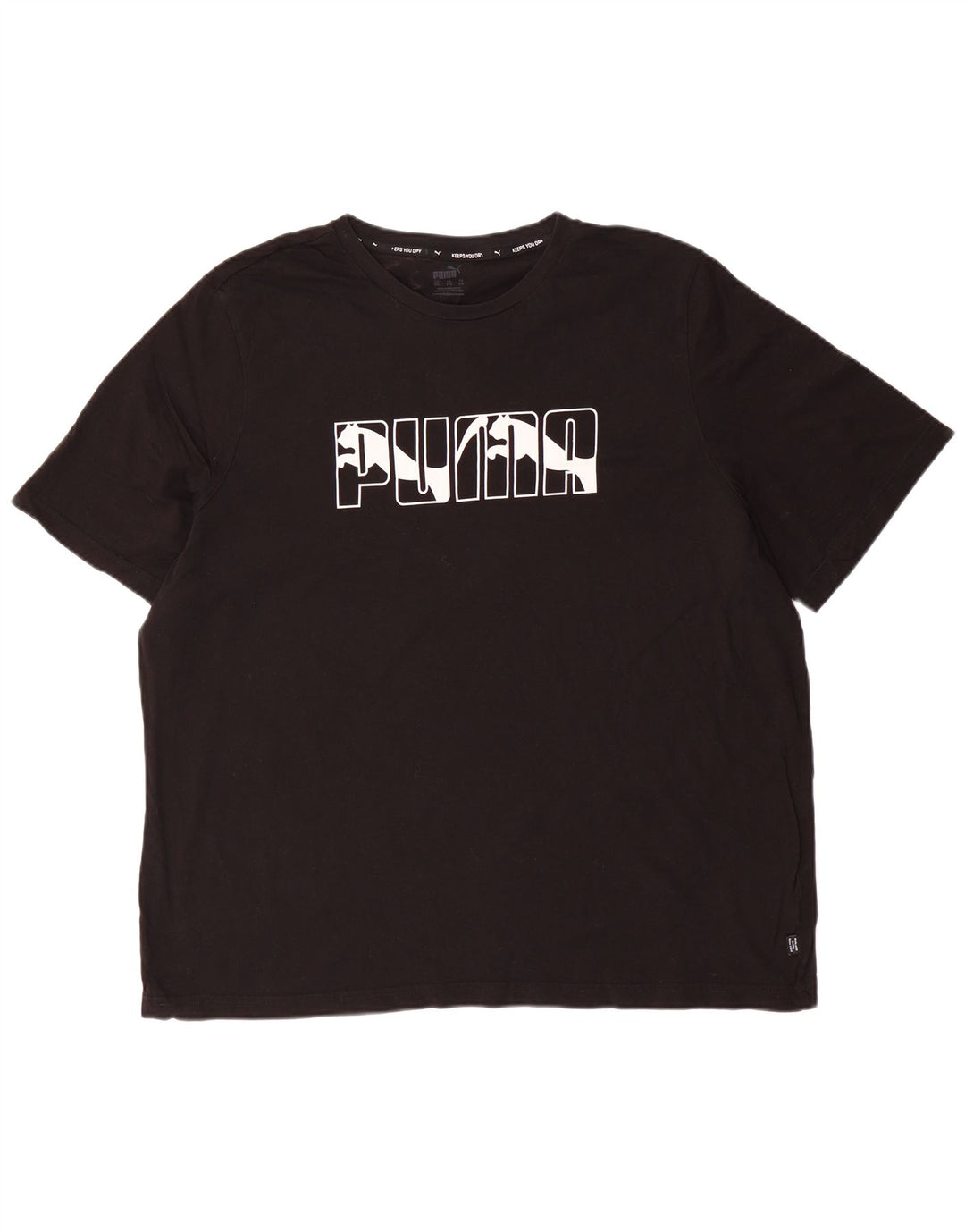 PUMA Camiseta gráfica para hombre Top 2XL Algodón negro