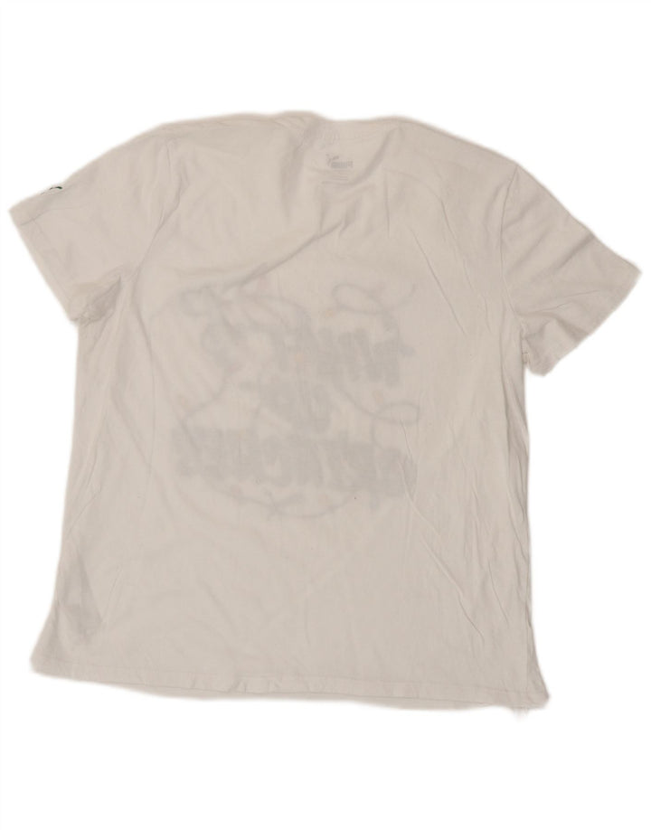 Puma - Camiseta gráfica para mujer, talla 40, talla grande, algodón blanco