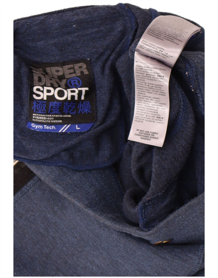 Superdry Shorts deportivos con estampado gráfico para hombre Poliéster color block en azul marino grande