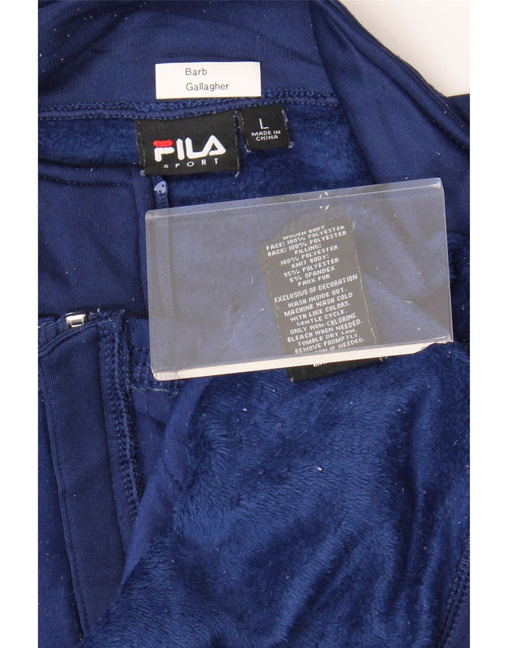 FILA Chaqueta de chándal para mujer UK 40 Grande Poliéster azul marino